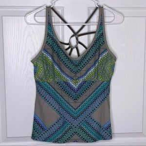 prAna Dreamcatcher yoga performance tank Swim Workout Tankini Top M